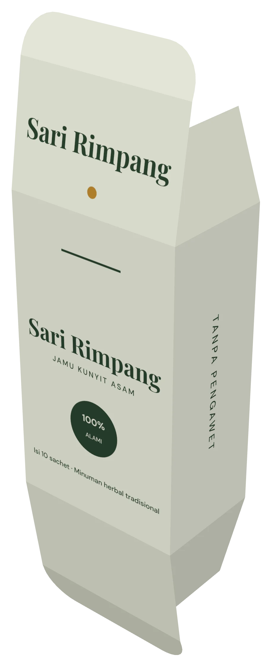 Kotak jamu sedang terlipat